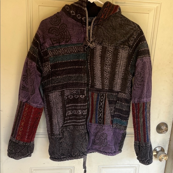 Multicolor Patchwork Utility Jacket - Picture 1 of 4